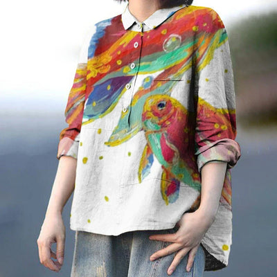 Nia – Watercolor Reef Shirt