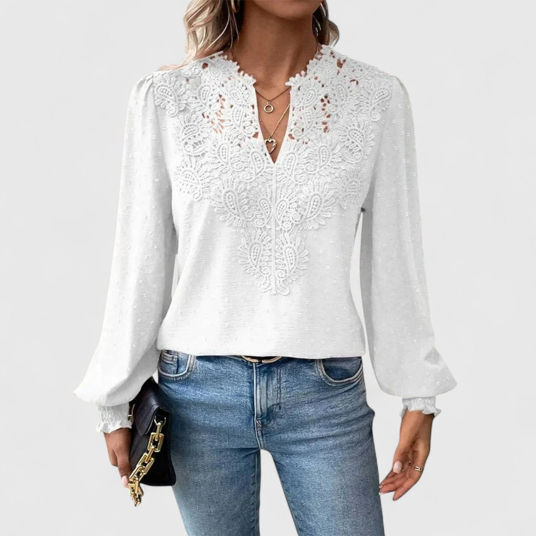 Catherine - V-neck Blouse