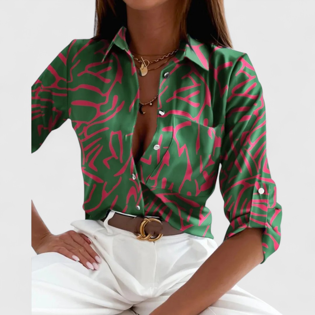 Bethany - Elegant Abstract Blouse