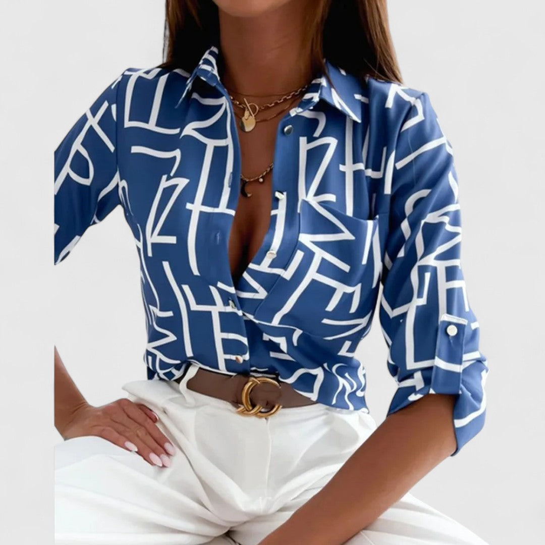 Bethany - Elegant Abstract Blouse