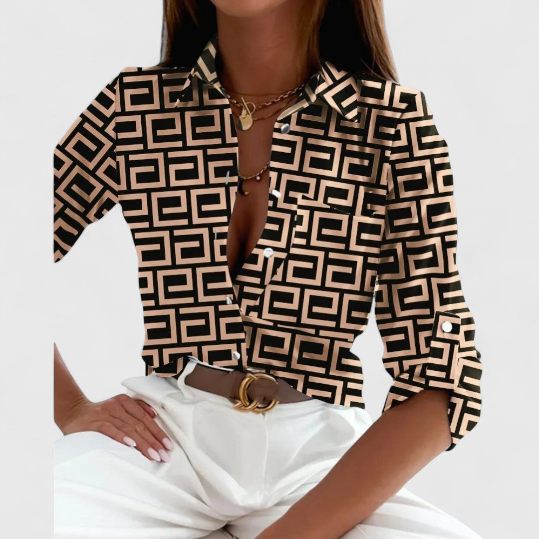Bethany - Elegant Abstract Blouse