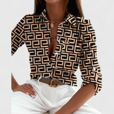 Bethany - Elegant Abstract Blouse