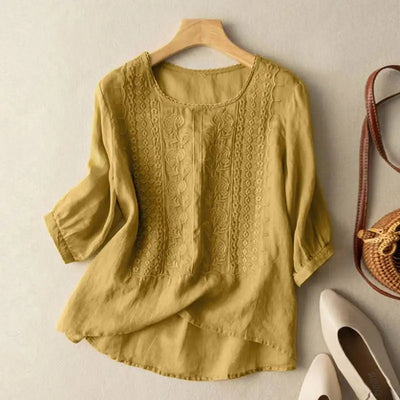 Minda | Embroidered Relaxed Blouse