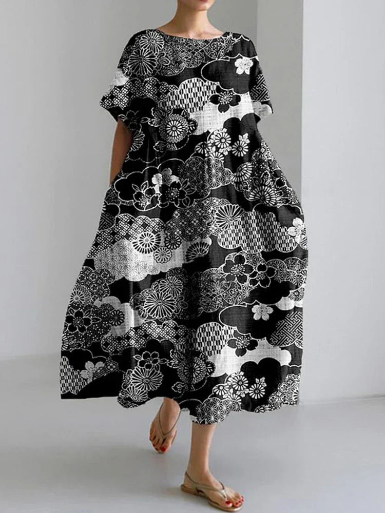 Dress in Deep Woodland Pattern