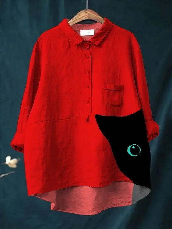 Nova – Cat Button-Up Shirt