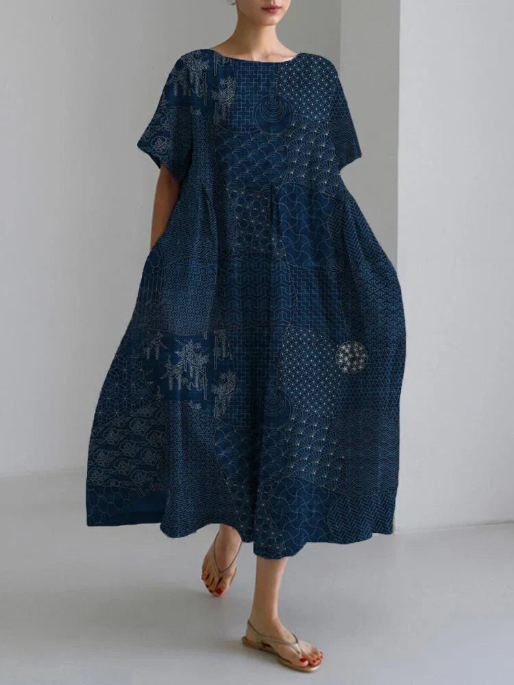 Dress in Starry Night Pattern