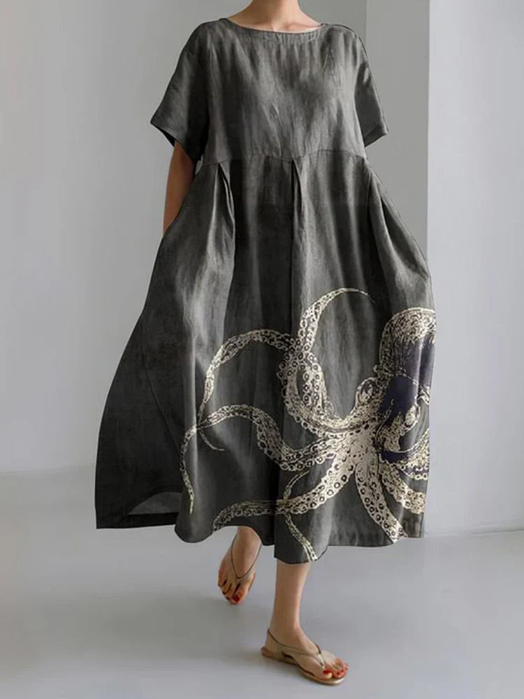 Dress with Octopus Print