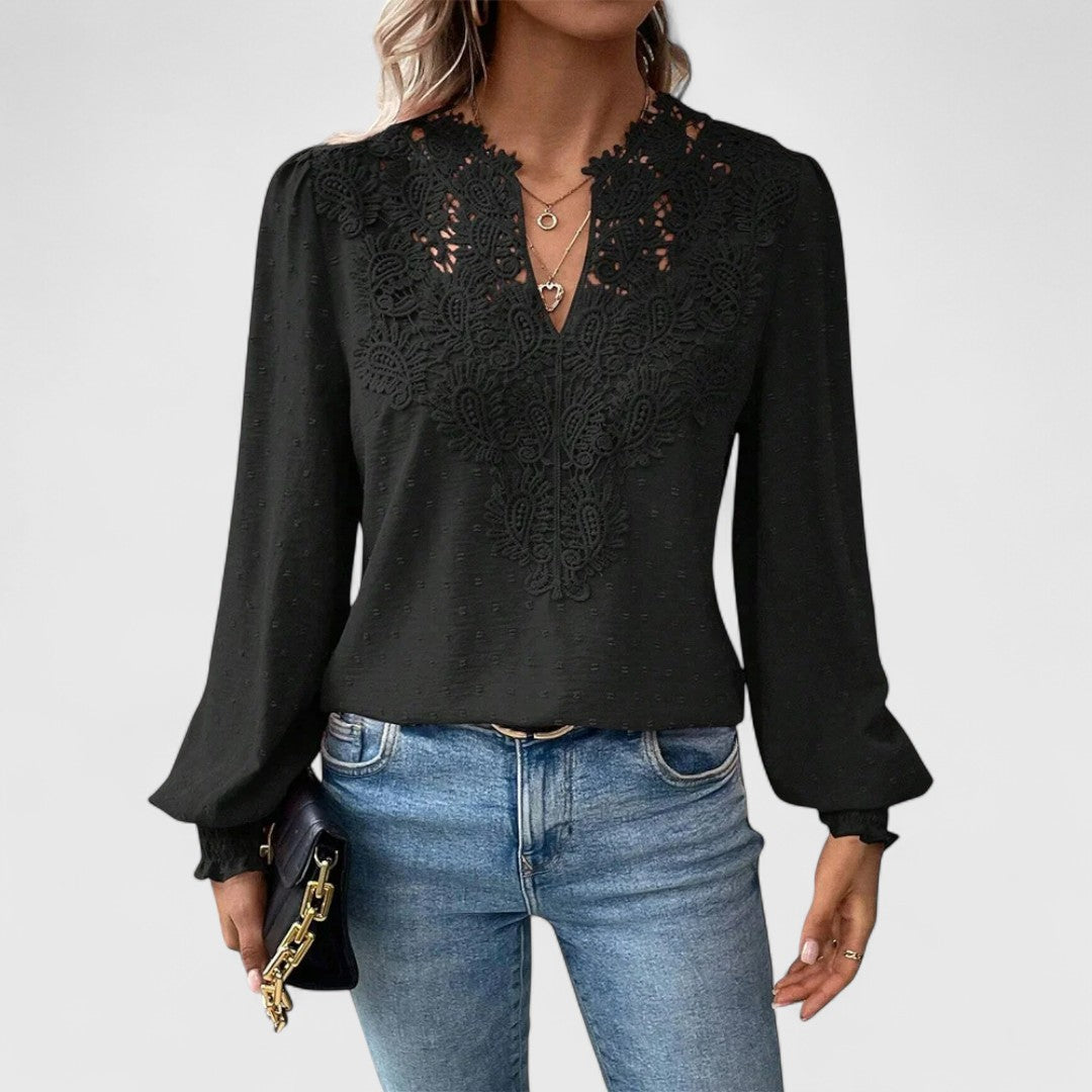 Catherine - V-neck Blouse