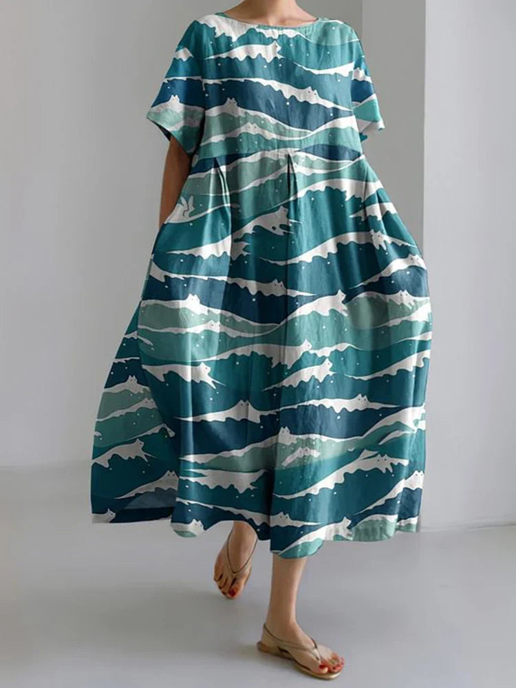 Dress with Gentle Maritime Design