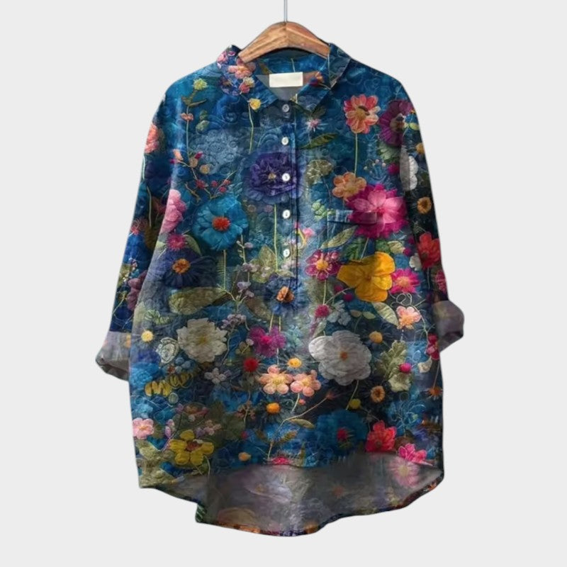 Lena – Petal Trim Blouse
