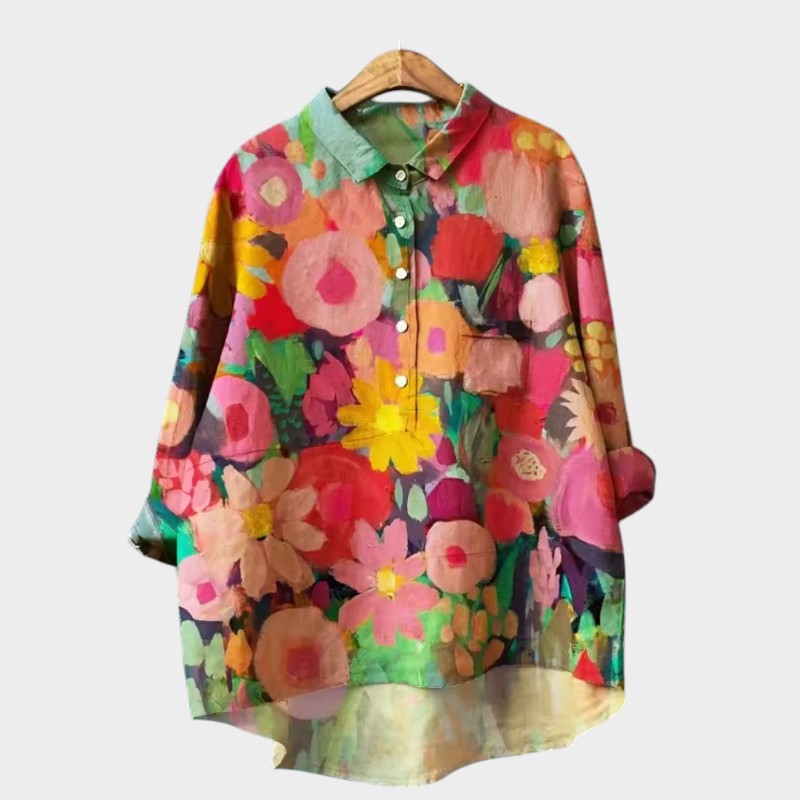 Yvonne – Lace Trim Blouse