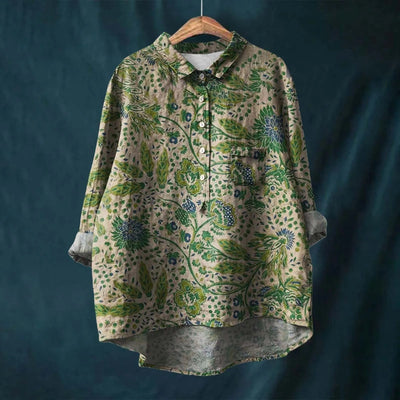 LIZETTE - PRINTED LINEN BLOUSE