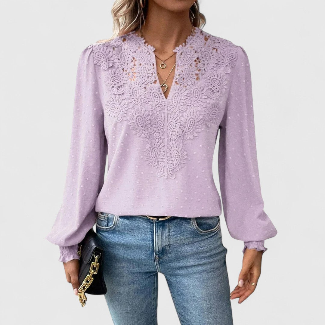 Catherine - V-neck Blouse