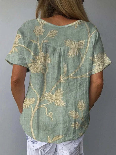 Lillian – Retro Floral Shirt