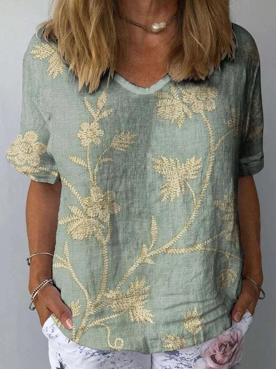 Lillian – Retro Floral Shirt