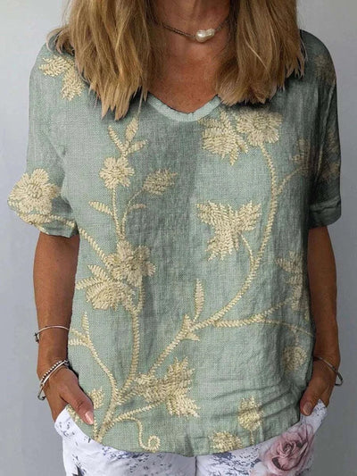 Lillian – Retro Floral Shirt