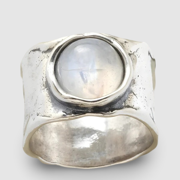 Silver Ring with a Moonstone~