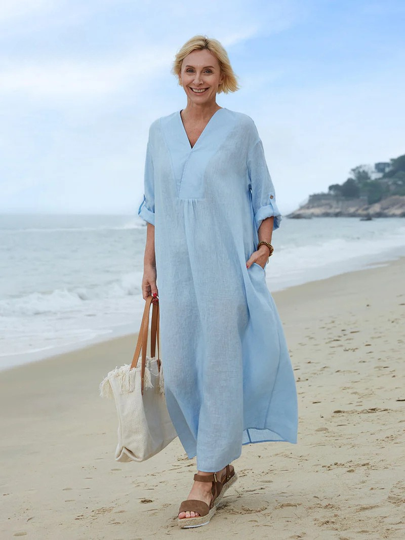 Olivia -  Comfortable Linen Summer Dress