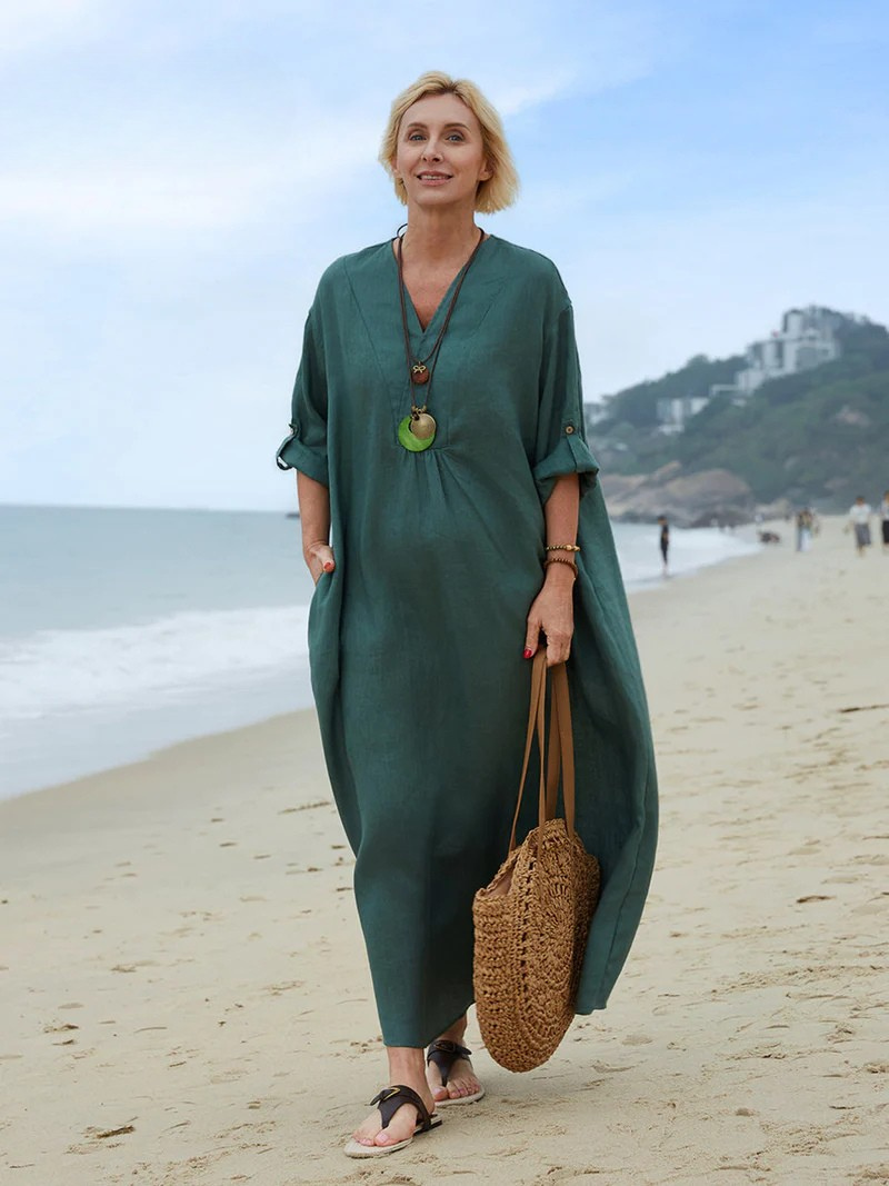 Olivia -  Comfortable Linen Summer Dress