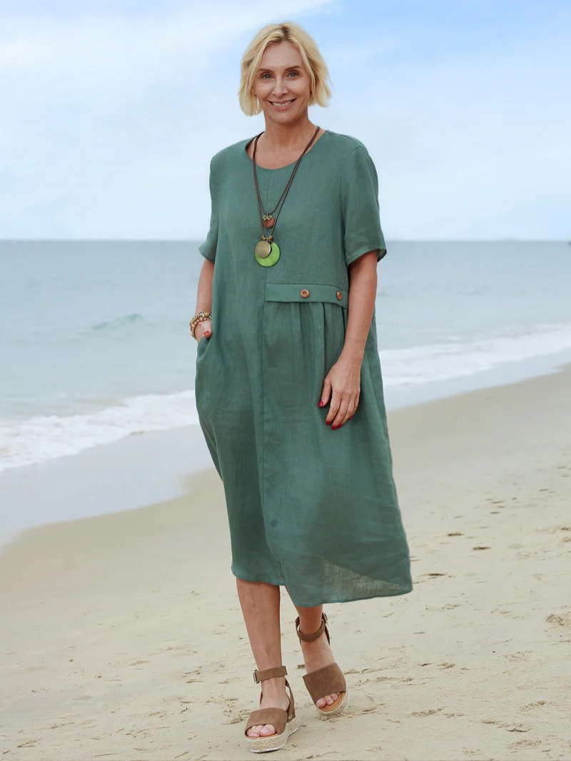 Macy - Linen Summer Pocket Dress