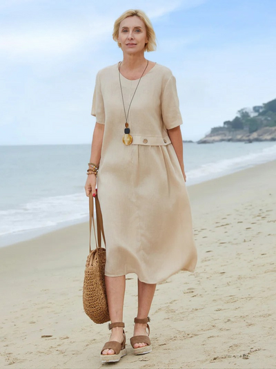 Macy - Linen Summer Pocket Dress