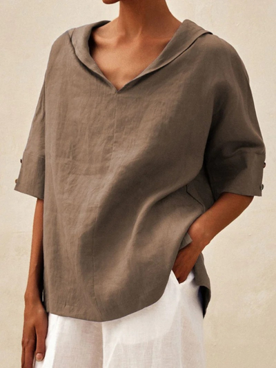 Claire – Breezy V-Neck Blouse