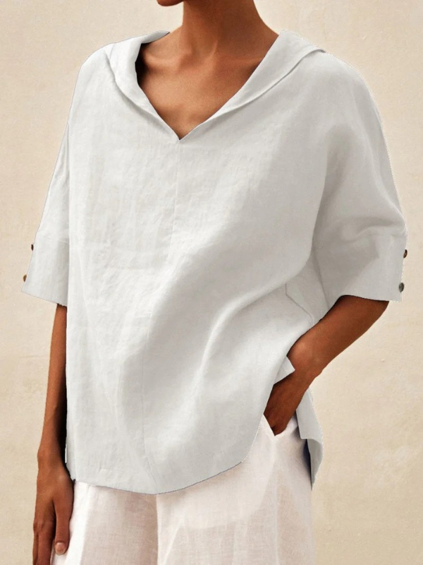 Claire – Breezy V-Neck Blouse
