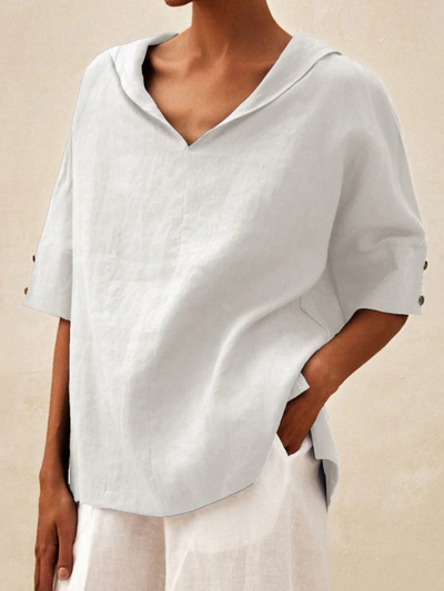 Claire – Breezy V-Neck Blouse