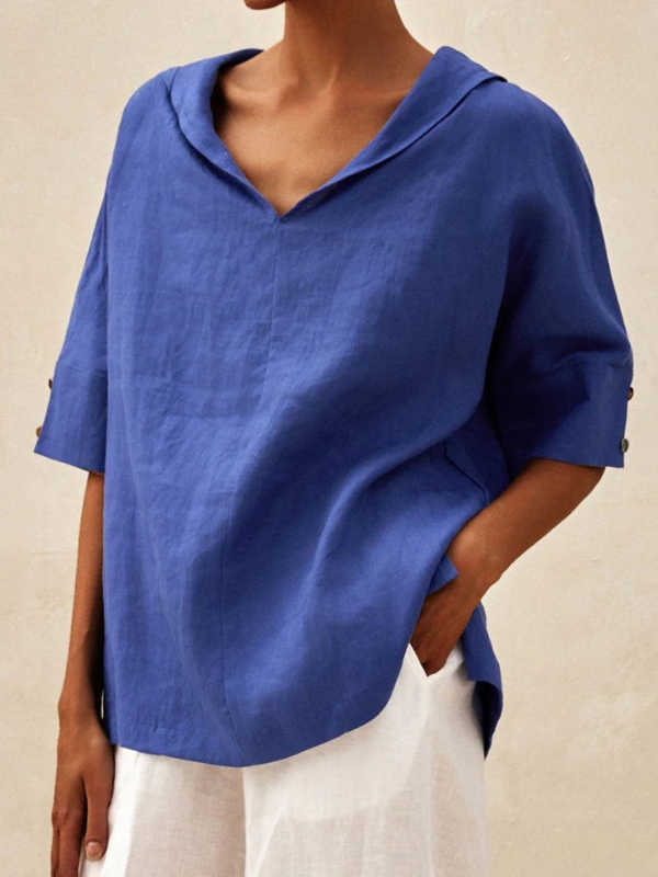 Claire – Breezy V-Neck Blouse