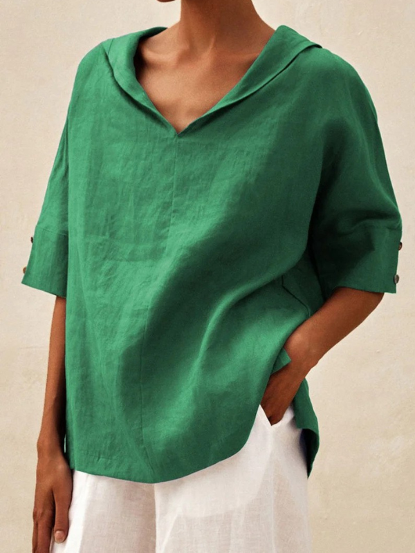 Claire – Breezy V-Neck Blouse
