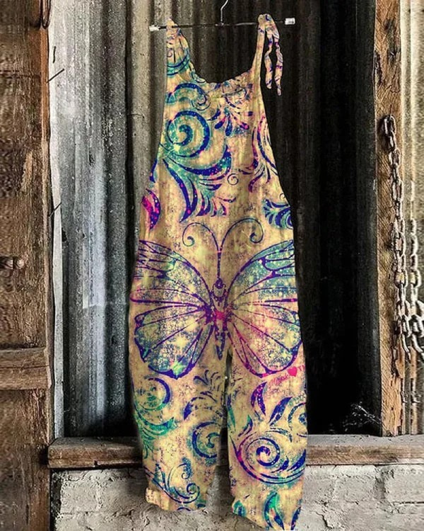 Elise – Flutter Print Jumpsuit