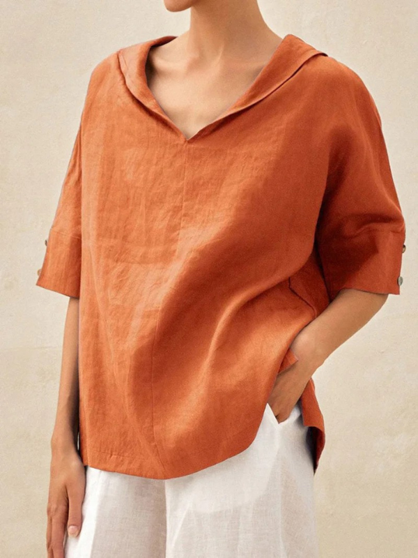 Claire – Breezy V-Neck Blouse