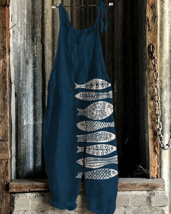 Kaia – Ocean Motif Jumpsuit