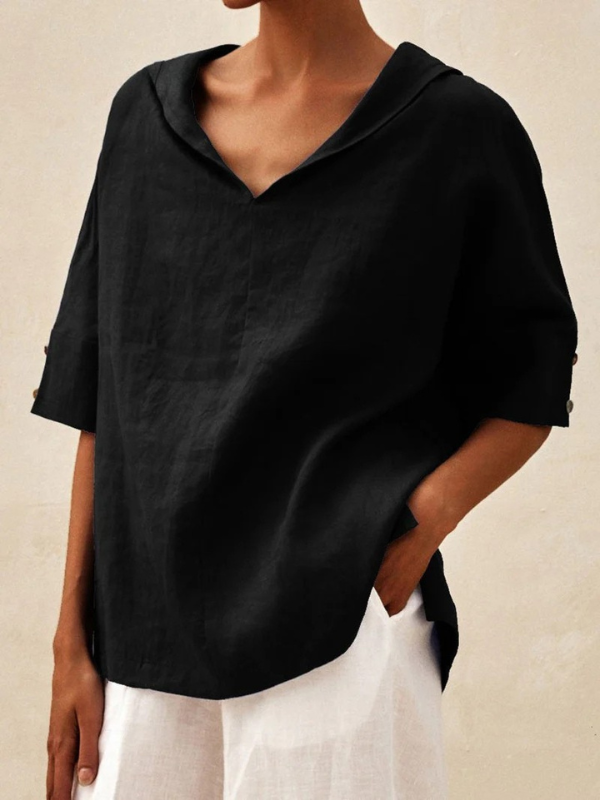 Claire – Breezy V-Neck Blouse