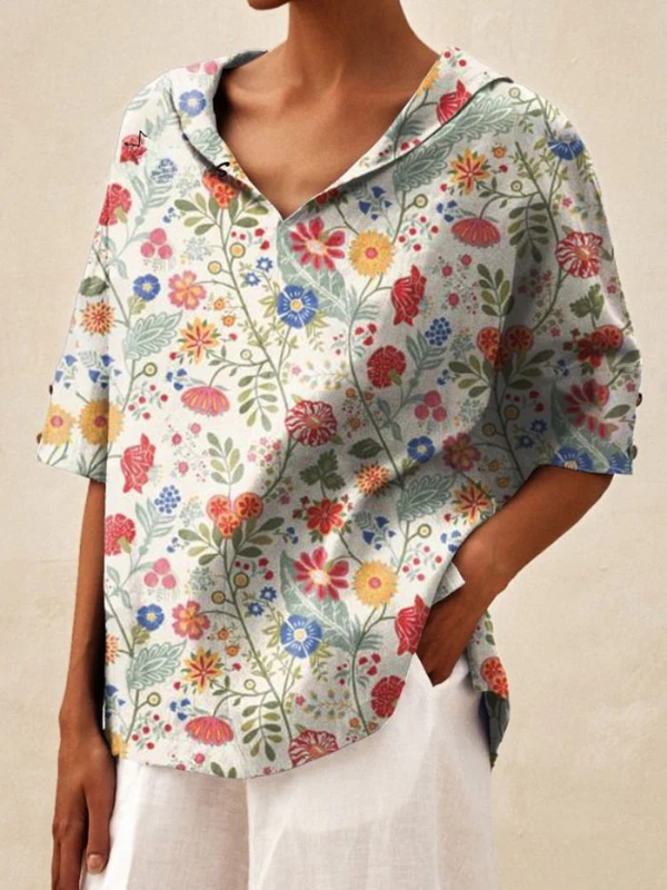 Daphne – Artistic Garden Print Top