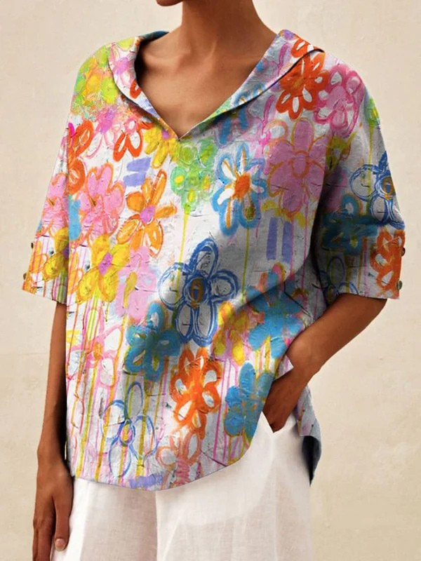 Estelle – Casual Floral Print Shirt