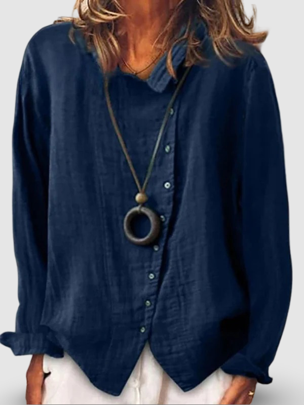 Sage – Casual Long Cotton Shirt