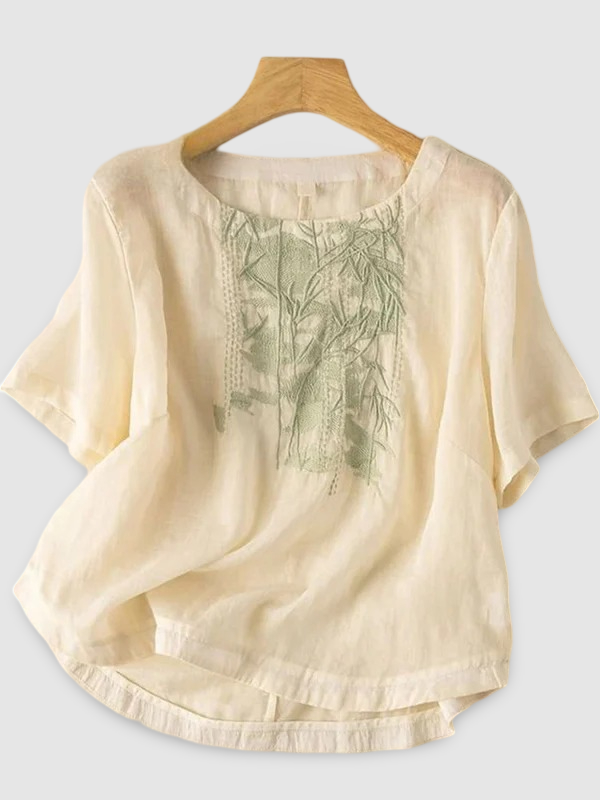 Sora – Embroidered Utility Cotton Top