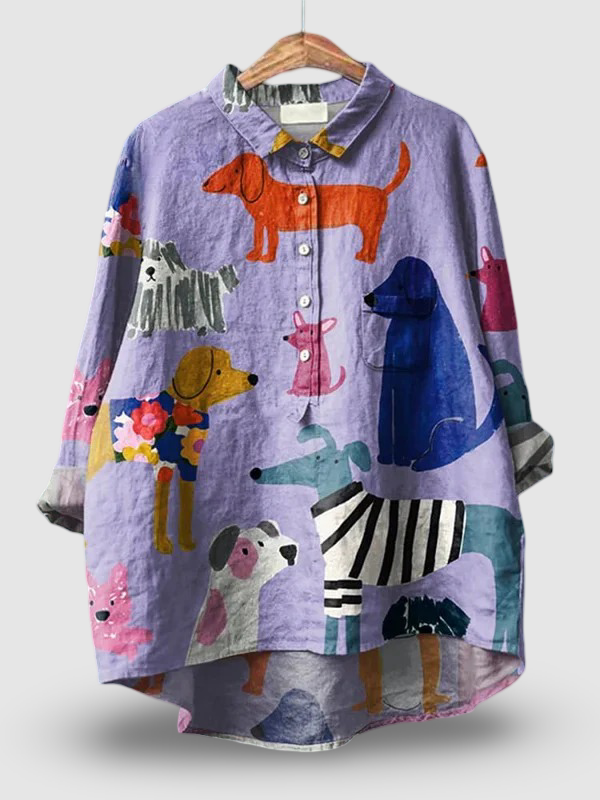 Willa – Dog Art Cotton Shirt
