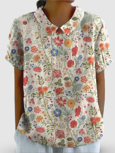 Claire – Pastoral Floral Blouse