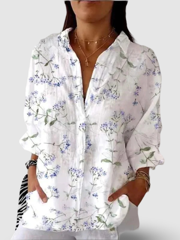 Violet – Purple Bloom V-Neck Shirt