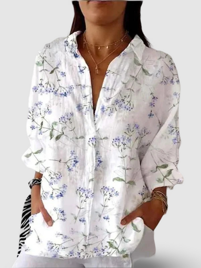 Violet – Purple Bloom V-Neck Shirt