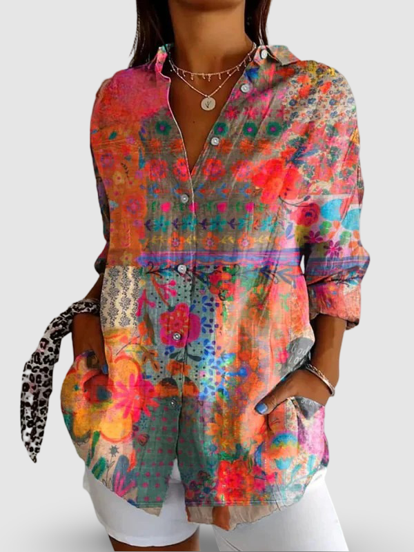 Emma – Vintage Floral Blouse
