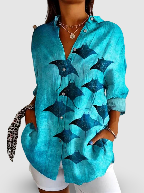 Mira – Manta Ray Art Print Shirt
