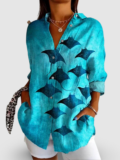 Mira – Manta Ray Art Print Shirt