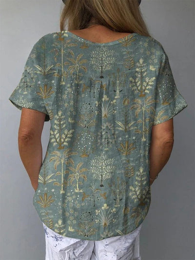 Claire – Woodland Print Blouse