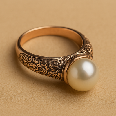Kaia - Vintage Pearl Golden Ring