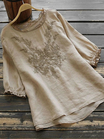 Elodie – Embroidered Cotton Blouse