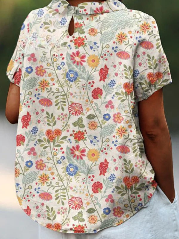Claire – Pastoral Floral Blouse