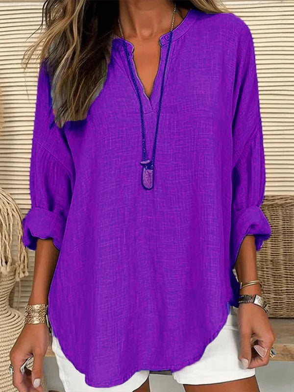 Claire – Long-Sleeve Beach Blouse